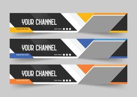 Channel header, channel header template, social media template, channel header and web banner, professional social media cover for any channel vector