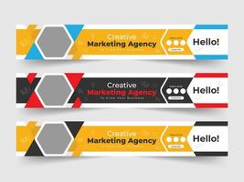 The header for digital marketing agency channel, channel header template, social media template, channel header and web banner, professional social media cover for digital marketing agency vector