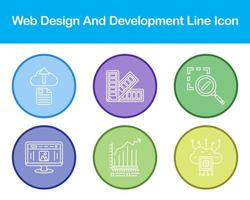 web diseño y desarrollo vector icono conjunto