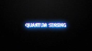 Quantum Technology glitch text effect cimematic title video