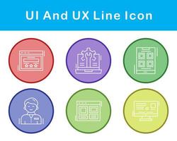 ui y ux vector icono conjunto