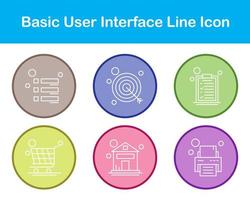 Basic User Interface Vector Icon Set