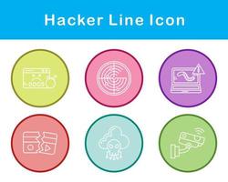 conjunto de iconos de vector de hacker