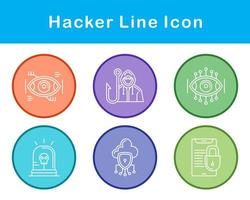 conjunto de iconos de vector de hacker