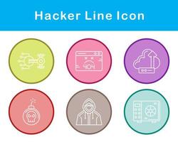 conjunto de iconos de vector de hacker