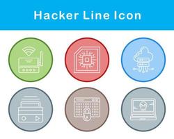 conjunto de iconos de vector de hacker