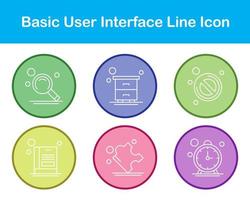 básico usuario interfaz vector icono conjunto