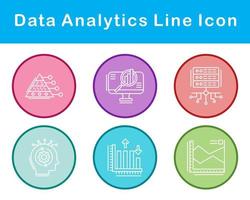 datos analítica vector icono conjunto