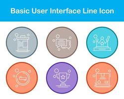 Basic User Interface Vector Icon Set