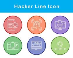 conjunto de iconos de vector de hacker