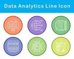 datos analítica vector icono conjunto