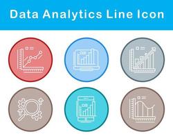 datos analítica vector icono conjunto