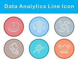 datos analítica vector icono conjunto