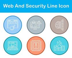 web y seguridad vector icono conjunto