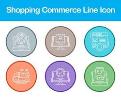 compras comercio vector icono conjunto