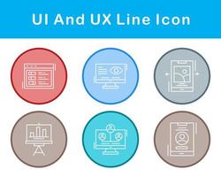 ui y ux vector icono conjunto