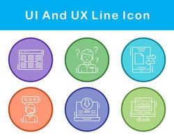 ui y ux vector icono conjunto