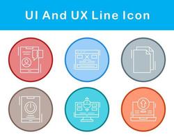 ui y ux vector icono conjunto