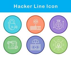 conjunto de iconos de vector de hacker