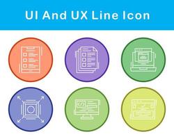 ui y ux vector icono conjunto