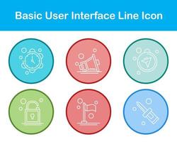 básico usuario interfaz vector icono conjunto