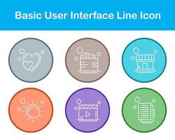 básico usuario interfaz vector icono conjunto