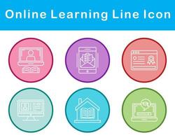 Online Learning Vector Icon Set