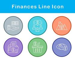 finanzas vector icono conjunto