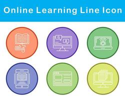 Online Learning Vector Icon Set