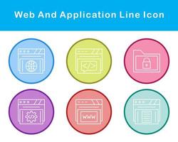 web y solicitud vector icono conjunto