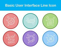 básico usuario interfaz vector icono conjunto