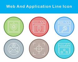 web y solicitud vector icono conjunto