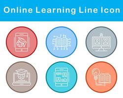 Online Learning Vector Icon Set