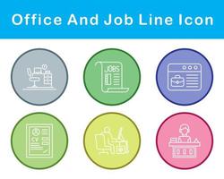 Work Office And Job Vector Icon Set