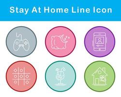 Stay At Home Vector Icon Set