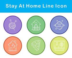 Stay At Home Vector Icon Set