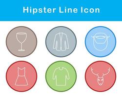 hipster vector icono conjunto