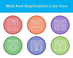 web y solicitud vector icono conjunto