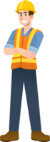 industrial construction worker Labor character. png