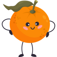 Cute cartoon character tangerine png
