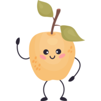 cute character apple png