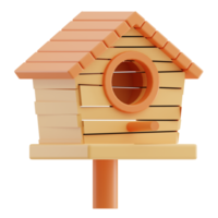 Bird House Farming 3D Illustration png