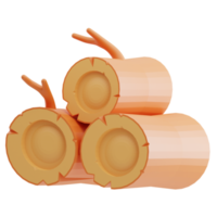 piece of wood Farming 3D Illustration png
