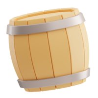 Barrel Farming 3D Illustration png