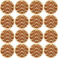 Pattern homemade cookie different taste in pastry biscuit vector