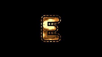 Alphabet animation with gold effect on black background. This videon support for your bussiness, logo intro, and education video