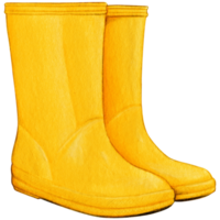 acuarela mano dibujado linda lluvia botas png