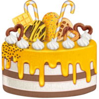 watercolor lovely cake png