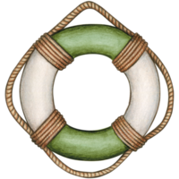 waterclor nautical life buoy png