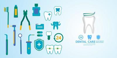 dental cuidado creativo concepto. vector